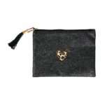 POCHETTE NOIR MOTIF COEUR LÉOPARD – Image 2