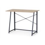 BUREAU  - CHÊNE ET MÉTAL NOIR L100 CM – Image 2