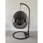 BALANCELLE AVEC COUSSIN 1 PLACES -   GRIS & NOIR – Image 2