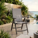FAUTEUIL EN ALUMINIUM - GRIS