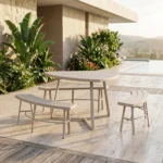 TABLE CŒUR + 3 BANCS