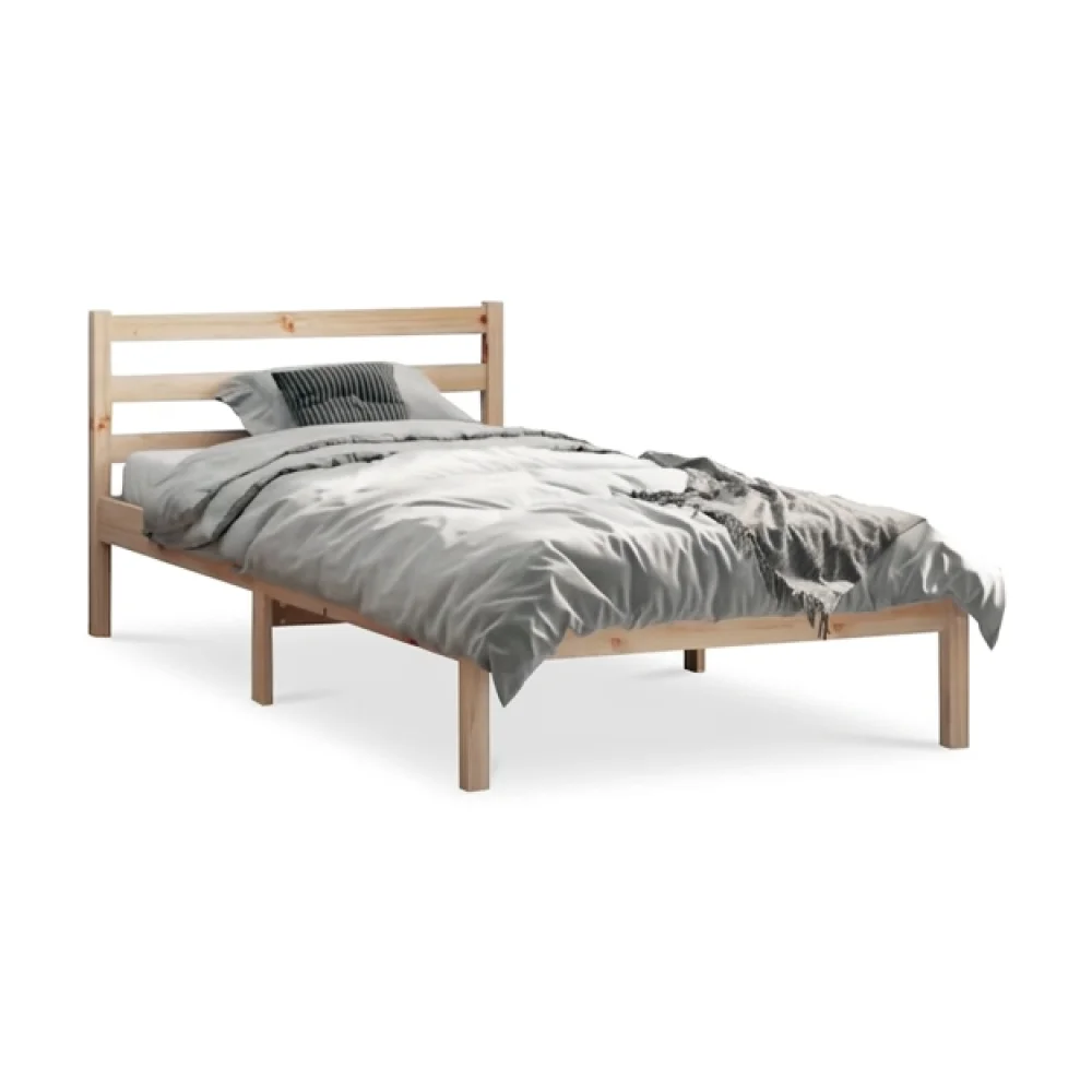 AI Generated Product Image LIT 90 X 190 CM EN BOIS - NATUREL – Image 1