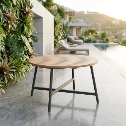 TABLE BASSE RONDE - 56X35 CM