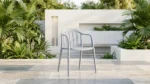 CHAISE DE JARDIN EN POLYPROPYLÈNE - GRIS
