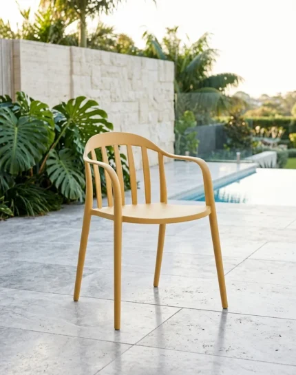 CHAISE DE JARDIN EN POLYPROPYLÈNE - JAUNE