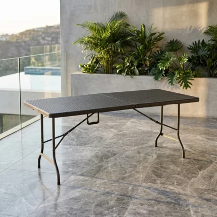 TABLE RECTANGULAIRE PLIABLE - NOIR