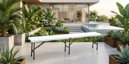 BANC PLIABLE - BLANC