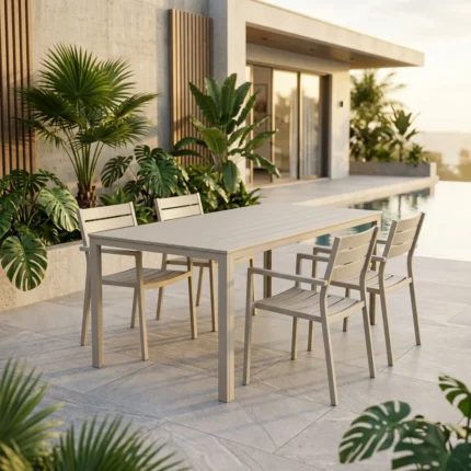 TABLE RECTANGULAIRE - BEIGE