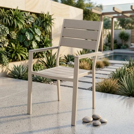 CHAISE AVEC ACCOUDOIRS - BEIGE