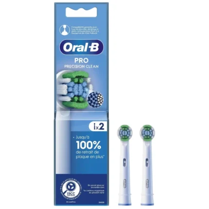 BROSSETTES RECHANGE PRECISION CLEAN X2 NETTOYAGE PRÉCIS - VERT & BLANC - ORAL-B