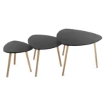 LOT DE 3 TABLES BASSSES - NOIR