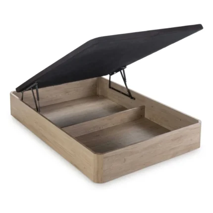 SOMMIER 160 X 200 CM AVEC COFFRE RELEVABLE - CHENE/ ARJONA