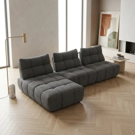 CANAPE D'ANGLE AVANCE RECULE - TAUPE