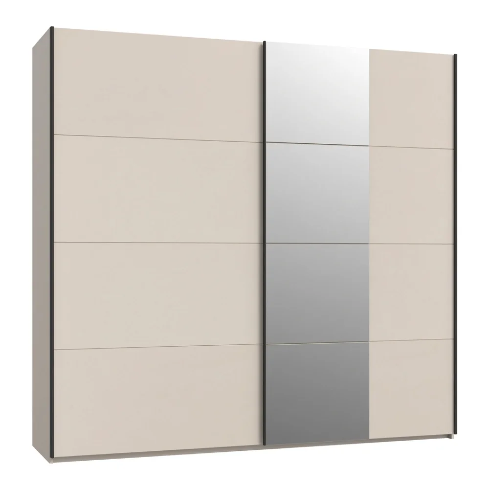 AI Generated Product Image ARMOIRE 2 PORTES COULISSANTES AVEC MIROIR - BEIGE – Image 1