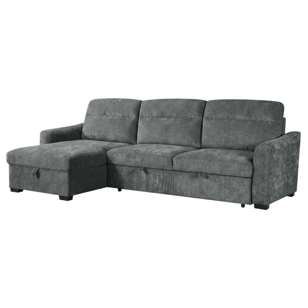 AI Generated Product Image CANAPÉ D'ANGLE RÉVERSIBLE AVEC COFFRE DE RANGEMENT - GRIS – Image 1