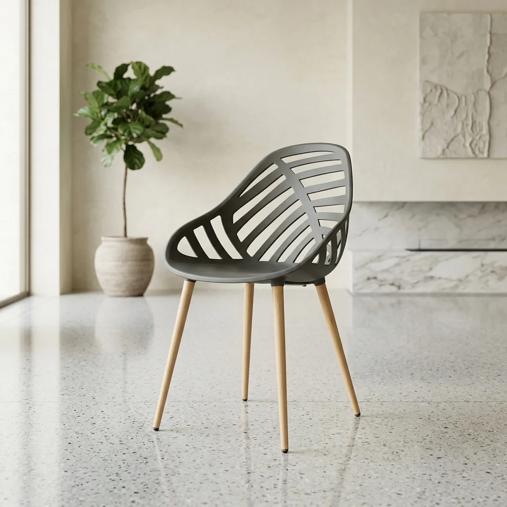 AI Generated Product Image CHAISE EN PLASTIQUE - OLIVE – Image 1