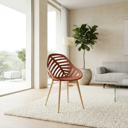 CHAISE EN PLASTIQUE - TERRACOTTA
