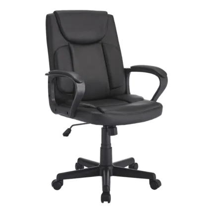 FAUTEUIL DE BUREAU EN PU - NOIR
