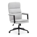FAUTEUIL DE BUREAU EN TISSU - GRIS CLAIR