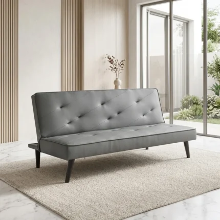 BANQUETTE CLIC-CLAC EN PVC - GRIS