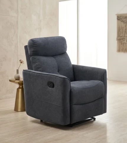 FAUTEUIL RELAX EN TISSUS - GRIS FONCE