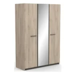 ARMOIRE 3 PORTES - CHENE ET BLANC