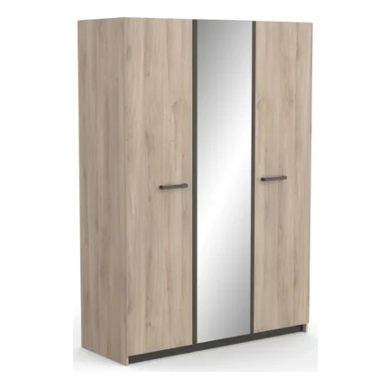 ARMOIRE 3 PORTES - CHENE ET BLANC
