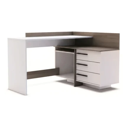 BUREAU D'ANGLE 3 TIROIRS - CHENE
