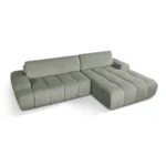 CANAPÉ D'ANGLE DROIT DESIGN COMPRESSÉ - GRIS