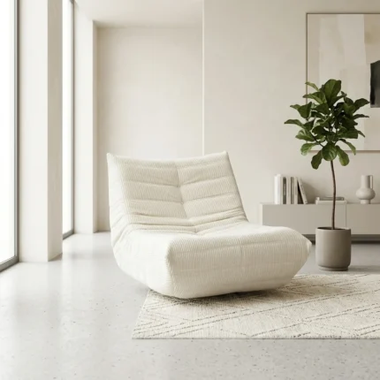 FAUTEUIL LOUNGE COMPRESSÉ - BLANC