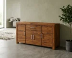 BUFFET 4 PORTES + 1 TIROIR - BOIS MASSIF