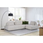 CANAPÉ D'ANGLE MODULABLE EN TISSU - BEIGE – Image 2