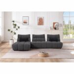 CANAPE D'ANGLE AVANCE RECULE - TAUPE – Image 2