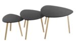 LOT DE 3 TABLES BASSSES - NOIR – Image 2