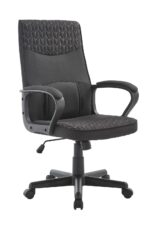 FAUTEUIL DE BUREAU EN TISSU - NOIR – Image 2