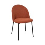 CHAISE DOSSIER ARCHE EN VELOURS CÔTELÉ - TERRACOTTA – Image 2