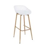 TABOURET DE BAR EN PLASTIQUE - BLANC – Image 2