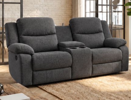 CANAPE 2 PLACES ET 2 RELAX - GRIS