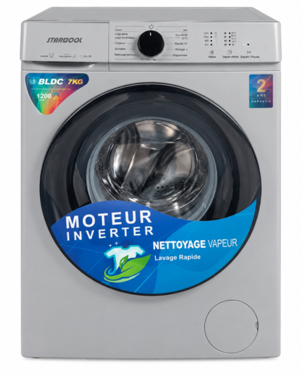 LAVE LINGE 7KG SHARCOOL - GRIS