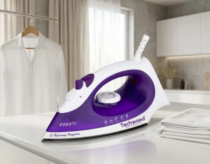 FER VAPEUR 2000 W SEMELLE INOX SPRAY & VAPEUR - VIOLET & BLANC - TECHWOOD