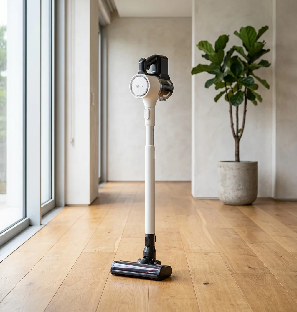AI Generated Product Image ASPIRATEUR BALAI SANS FIL KOMPRESSOR 260 AW FILTRATION 5 ÉTAPES - BLANC - LG – Image 1