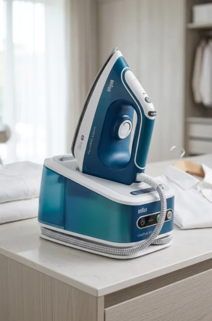 CENTRALE VAPEUR CARESTYLE 6,5 BARS 2400 W ARRÊT AUTO MODE ECO - BLANC & BLEU - BRAUN