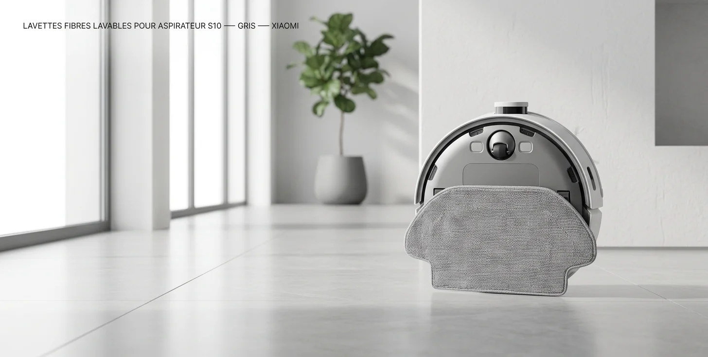 AI Generated Product Image LAVETTES FIBRES LAVABLES POUR ASPIRATEUR S10 - GRIS - XIAOMI – Image 1