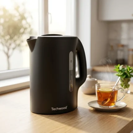 BOUILLOIRE 1 L 1000 W ARRÊT AUTOMATIQUE - NOIR - TECHWOOD