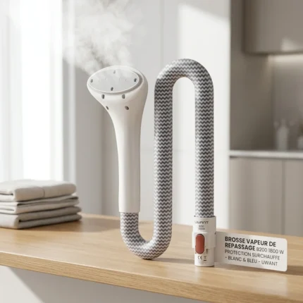 BROSSE VAPEUR DE REPASSAGE B200 1800 W PROTECTION SURCHAUFFE - BLANC & BLEU - UWANT