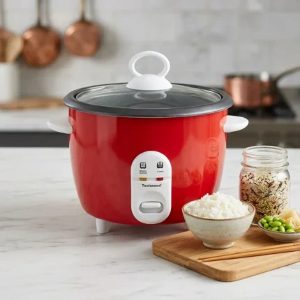 CUISEUR À RIZ 1 L 400 W MAINTIEN AU CHAUD - ROUGE - TECHWOOD