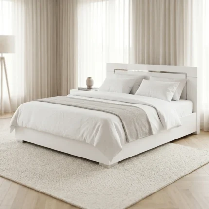 LIT 160 X 200 CM GLOSSY - BLANC