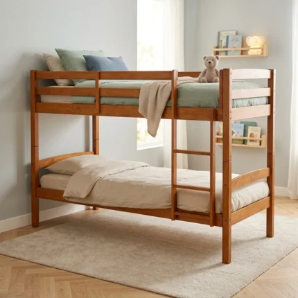 LIT 90 X 190 CM SUPERPOSE - OAK SOMMIER INCLUS