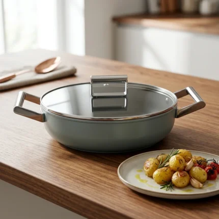 SAUTEUSE 28 CM ANTIADHÉSIVE - VERT ÉMERAUDE - SMEG
