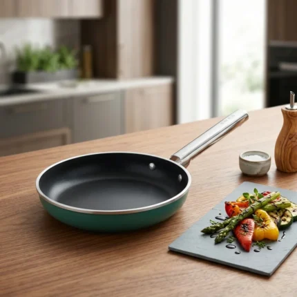 POÊLE 24 CM ANTIADHÉSIVE - VERT ÉMERAUDE - SMEG